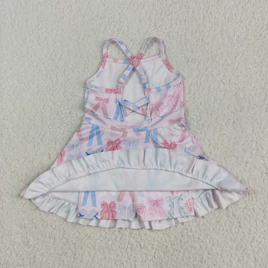 Athletic Pink Bow Girls Dress