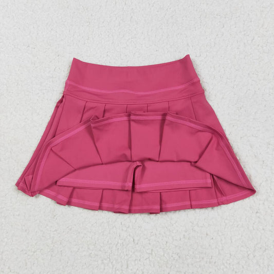 Hot Pink solid Kids yoga Short