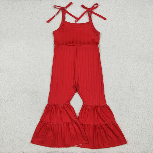 Red tier Girls Jumpsuit