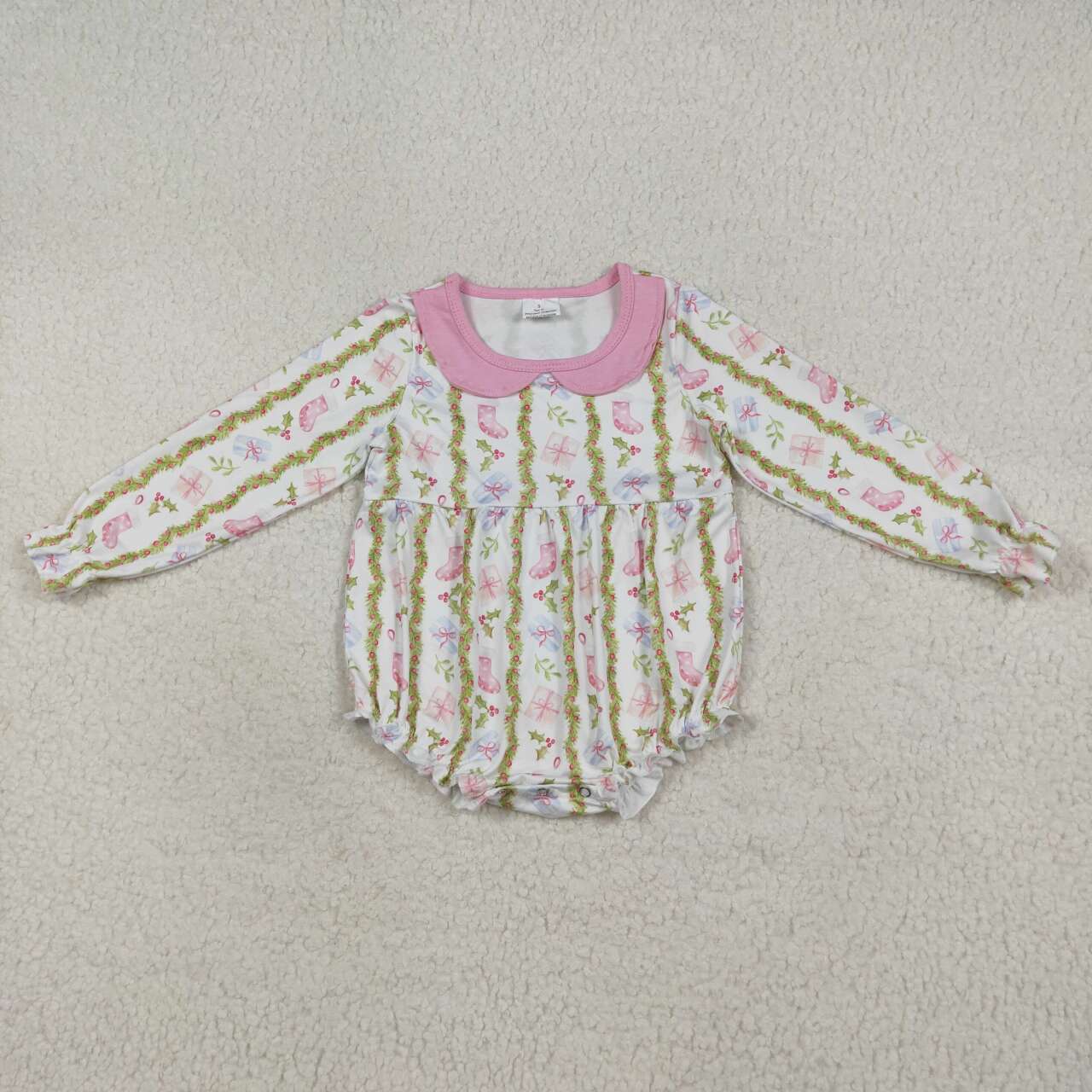Christmas pink Baby Romper