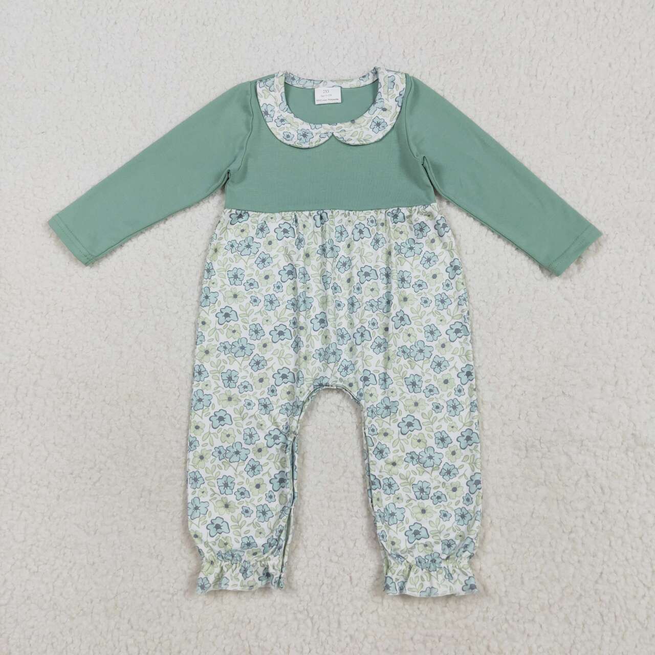 Green floral pink Baby Romper LR2258