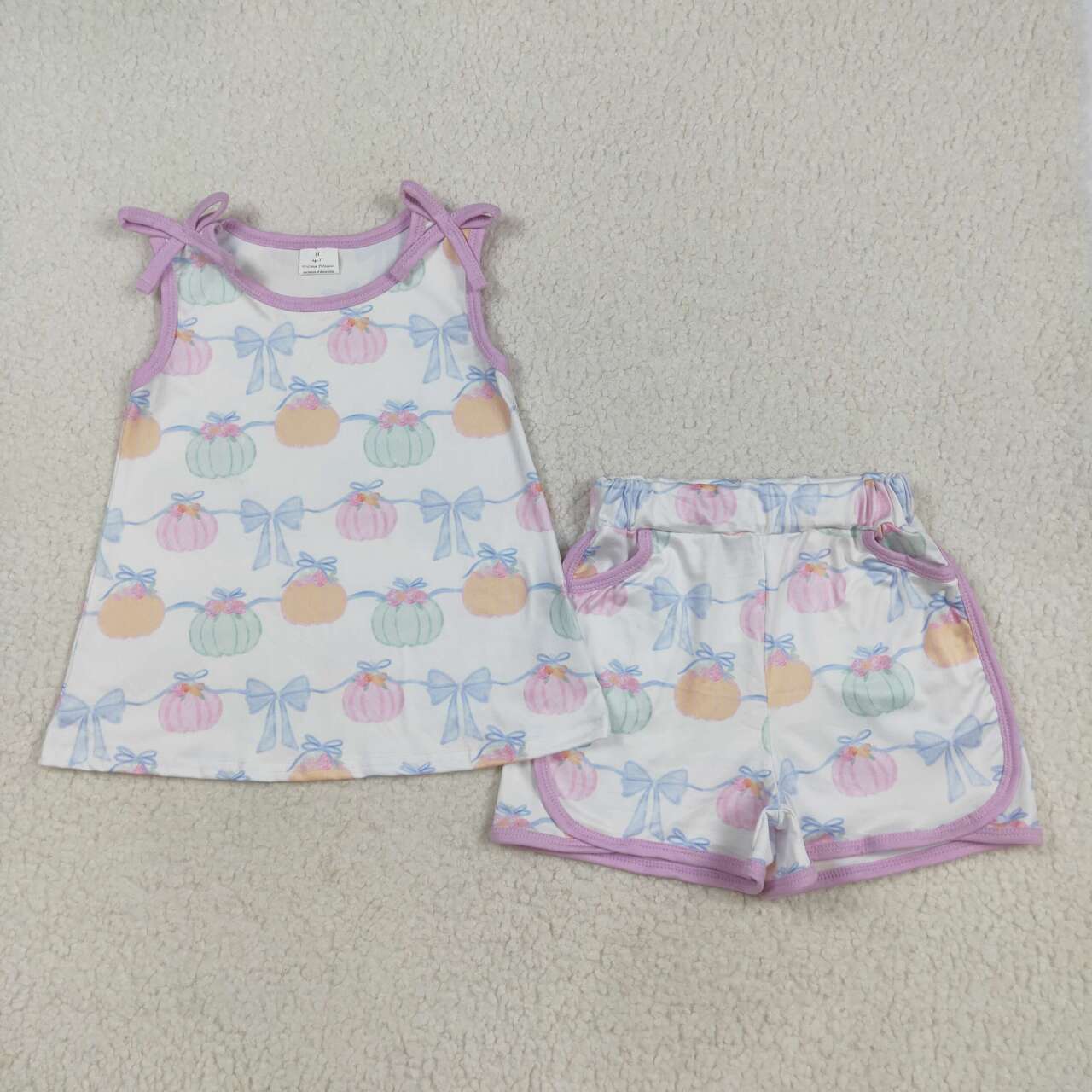 floral Pumpkin Girls Set