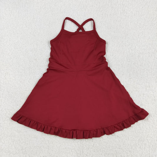 Athletic maroon Girls dresse