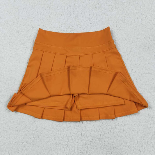 Orange solid Kids yoga Short Glk0109