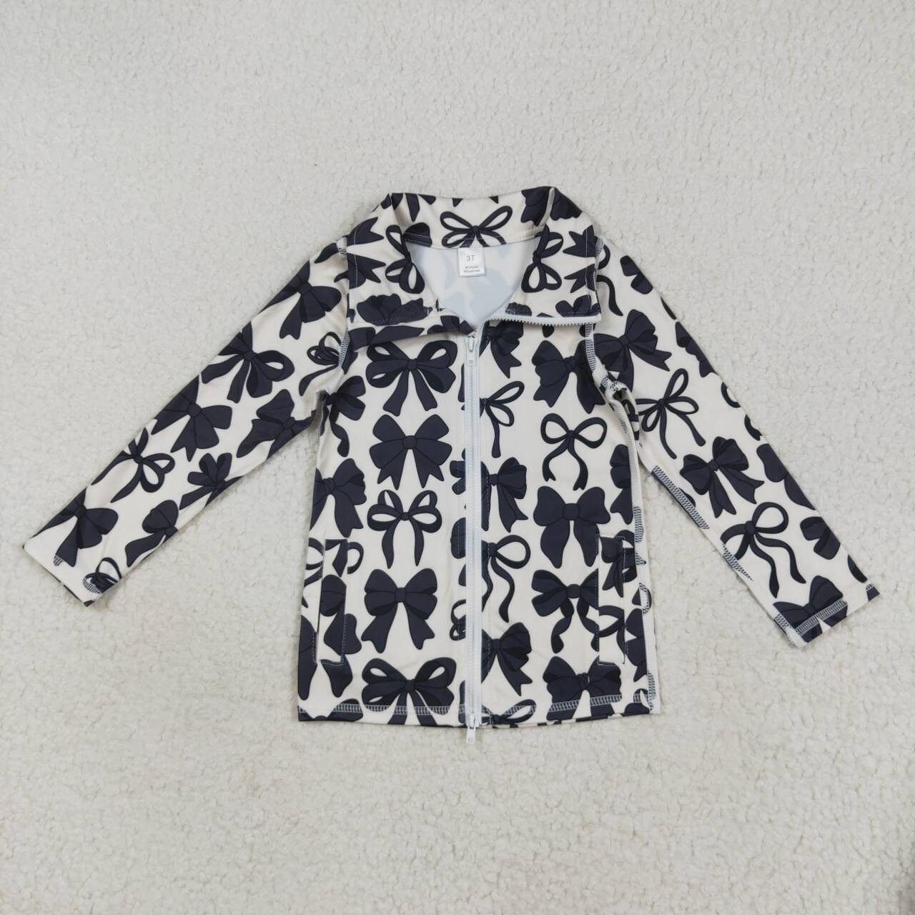 black bows flowers yoga coat topsGT1084