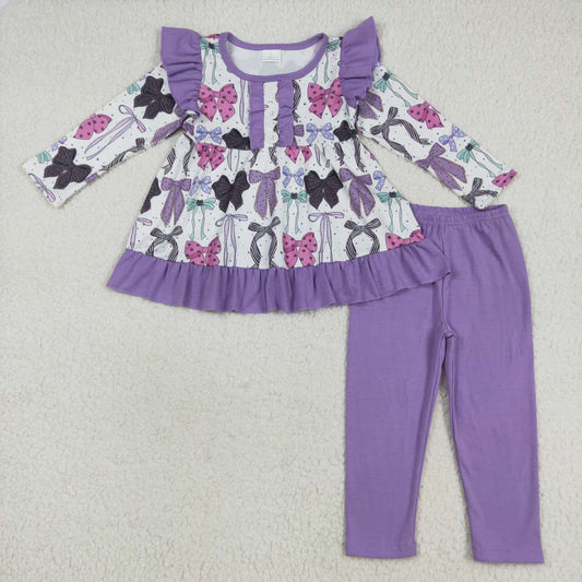 Halloween purple Bow Girls Set GL2528