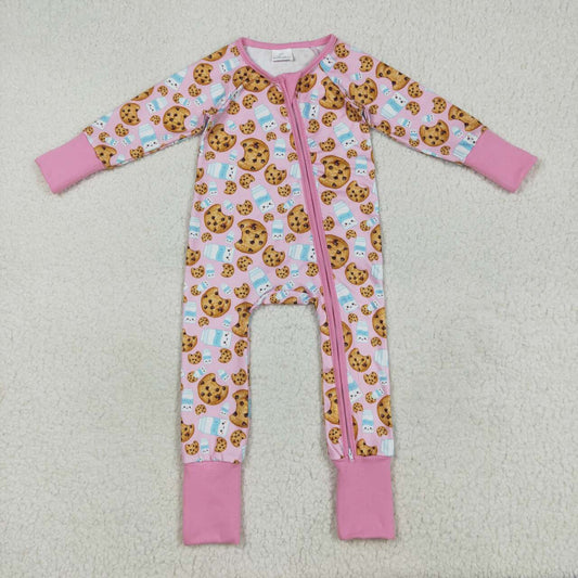 christmas pink gingerbread Baby Romper LR2398