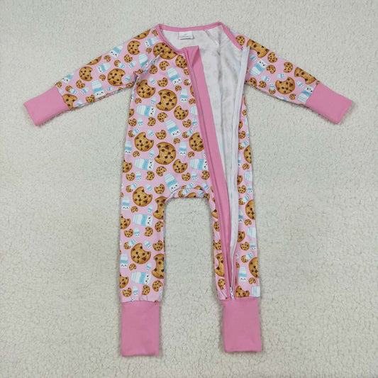 christmas pink gingerbread Baby Romper LR2398