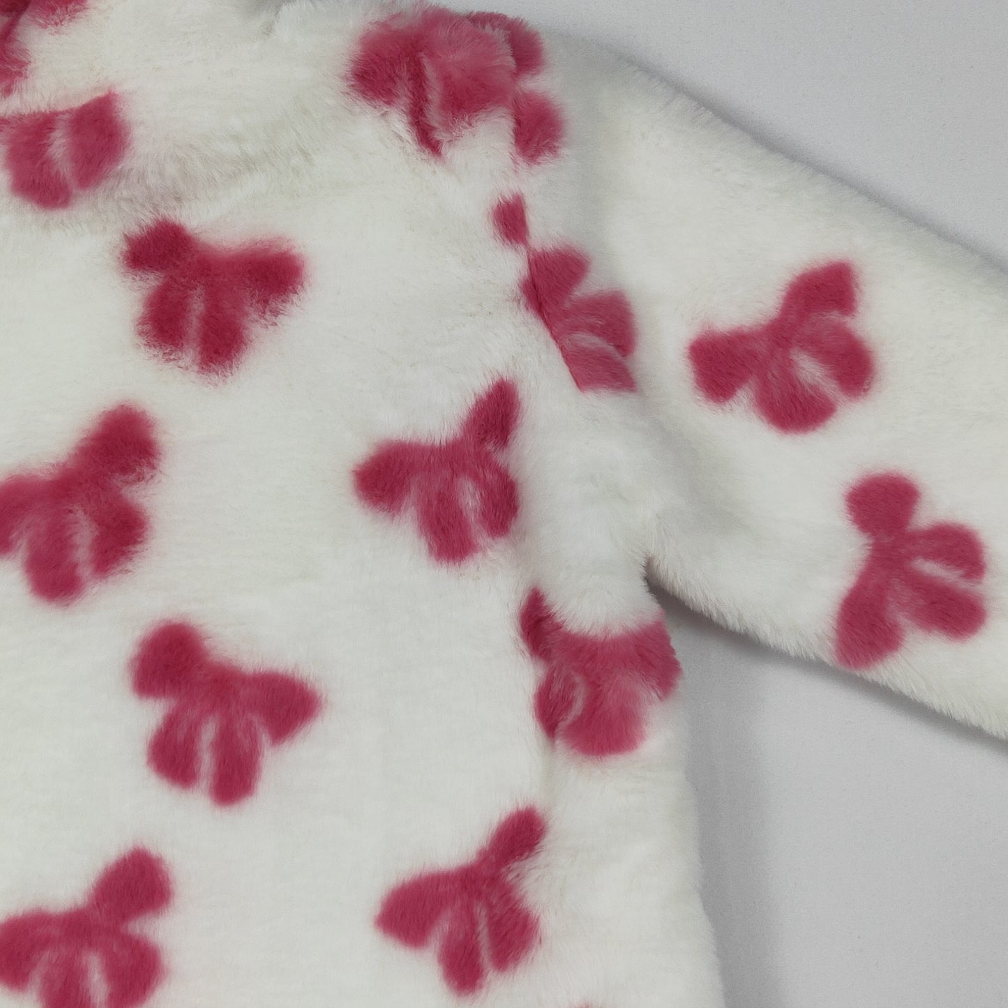 GT1048 Pink Bow sherpa Girls pullover(usa warehouse)