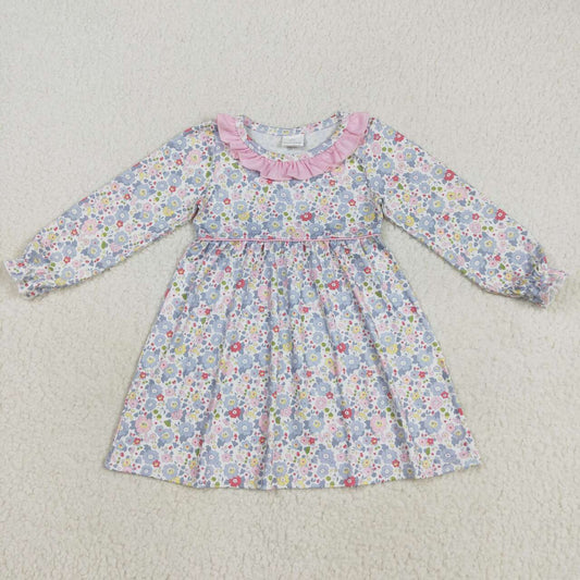 fall floral long sleeve Girls dress GLD1120