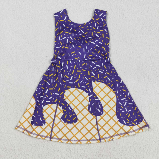 athletic Baseball purple Girls Dress GSD2752