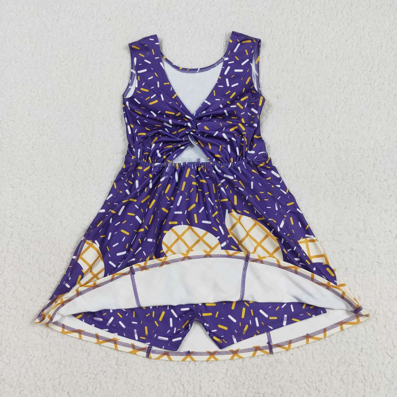 athletic Baseball purple Girls Dress GSD2752