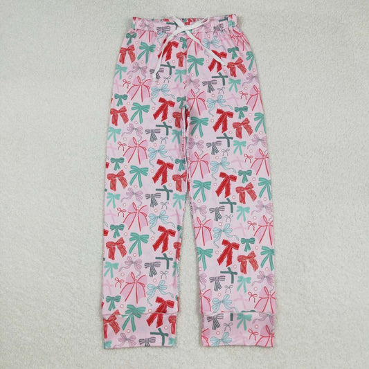 Adult Christmas Pink Bow Pants for women P0766