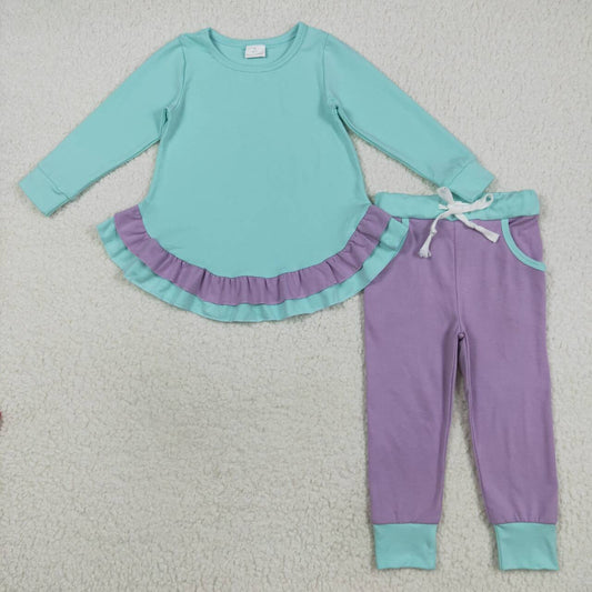fall Blue long sleeve Girls Set GLP2402