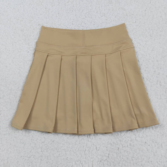 Khaki solid Kids yoga Short GLK0123