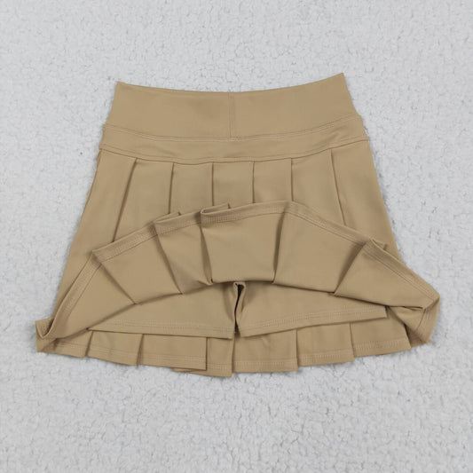 Khaki solid Kids yoga Short GLK0123