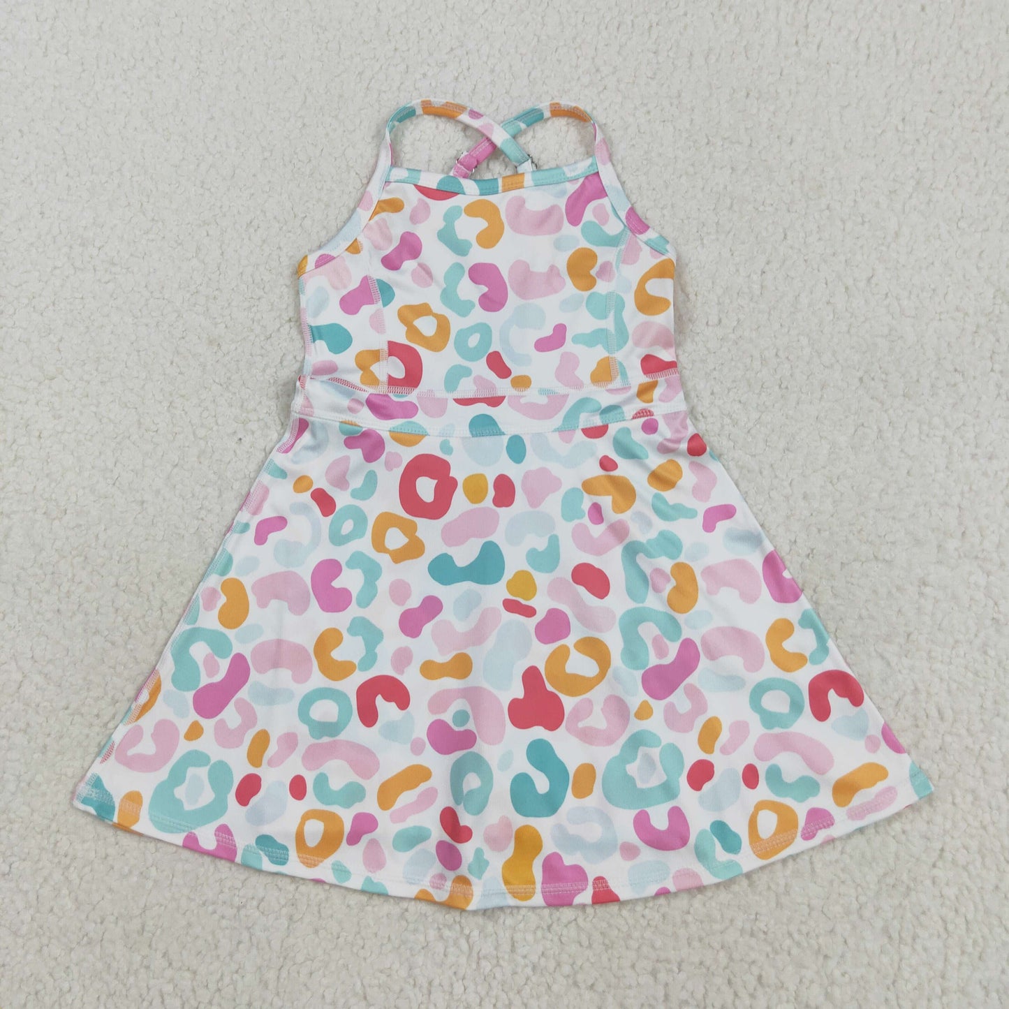 Leopard Athletic Bow Girls dresse GSD2645