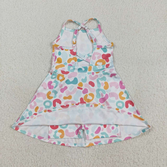 Leopard Athletic Bow Girls dresse GSD2645