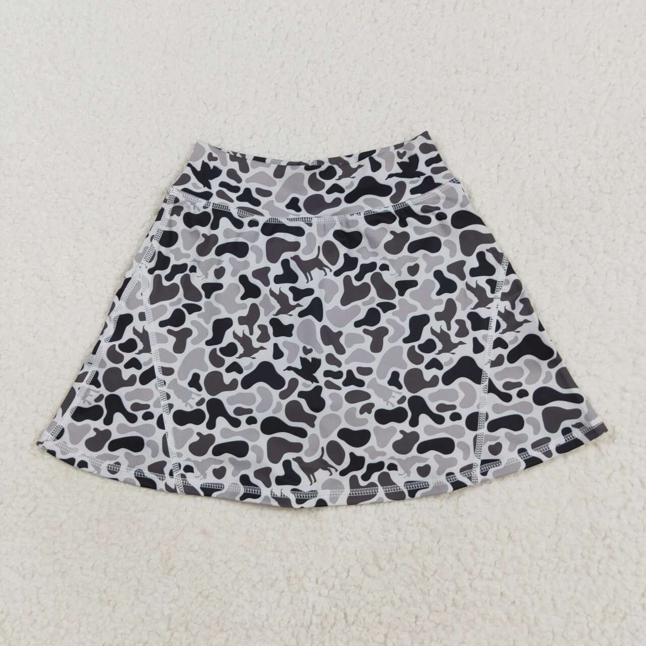 camo solid print short yoga skirt GLK0127