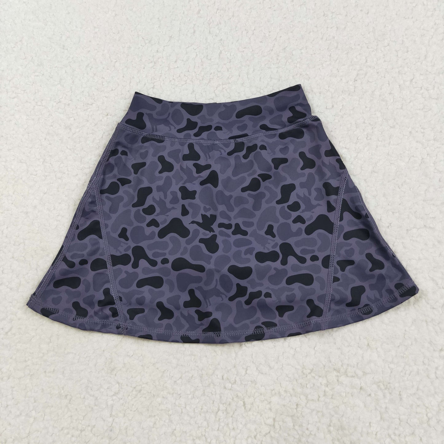 camo Duck solid print short yoga skirt GLK0130