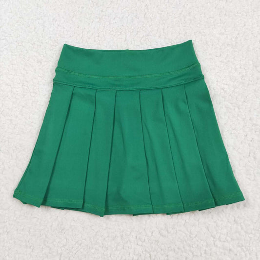 Green solid Kids yoga skort GLK0126