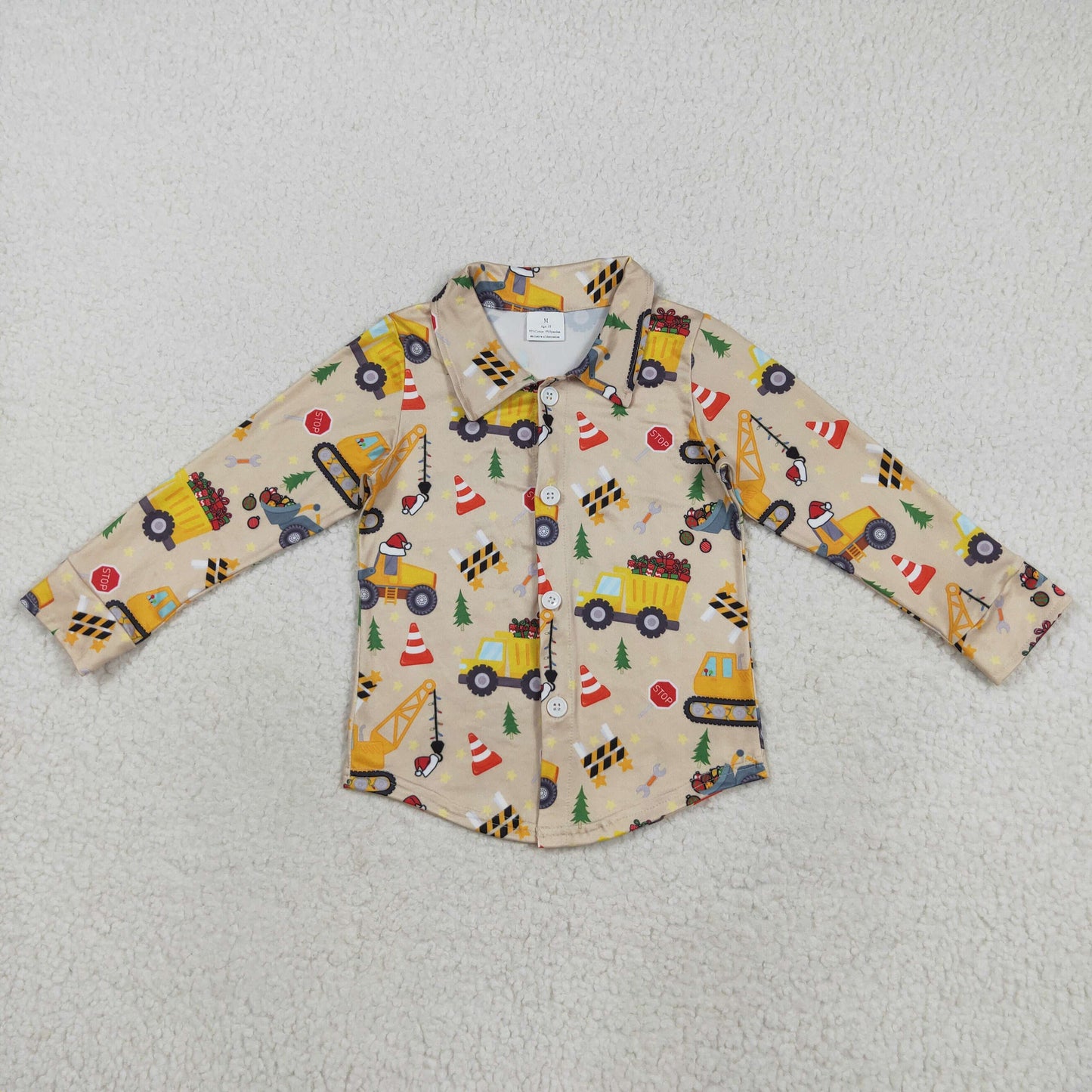 Christmas tree car boy shirt