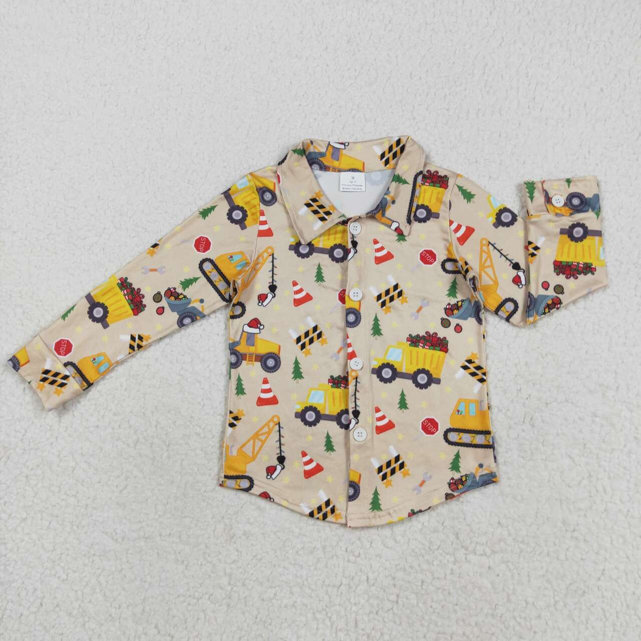 Christmas tree car boy shirt