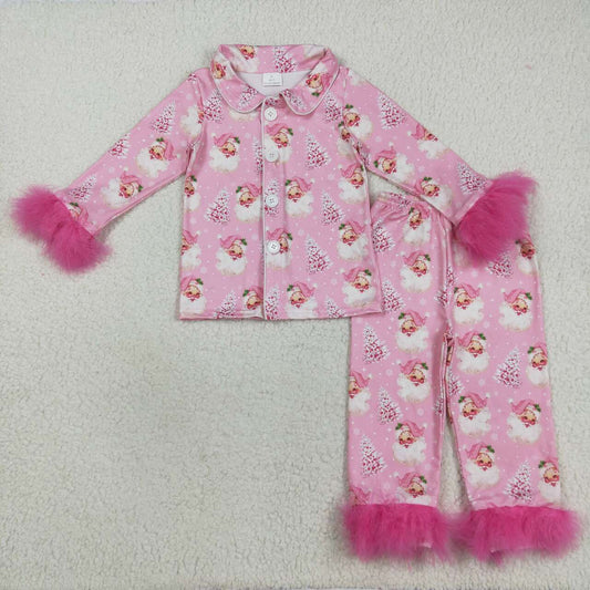 Christmas santa print Girls Pajamas GLP2424