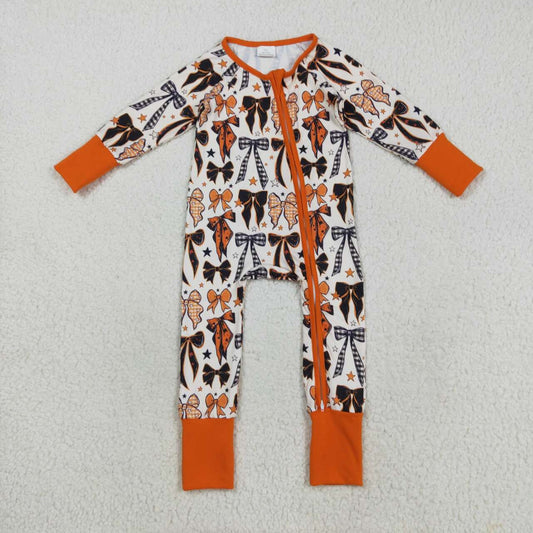 Halloween Bow long sleeves Baby Romper LR2409