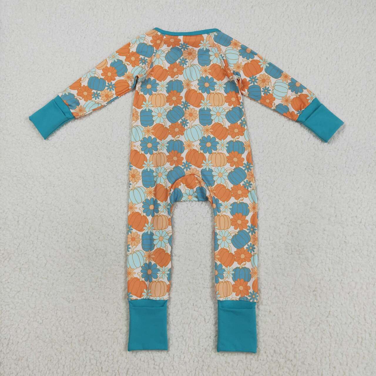 pumpkin floral long sleeves Baby Romper LR2461