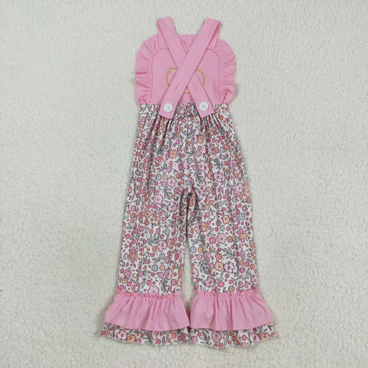 Pink floral Embroidered pumpkin Jumpsuit SR3176
