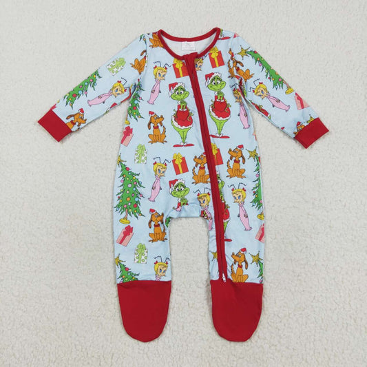 Christmas Red Cartoon long sleeves Baby Romper LR2478