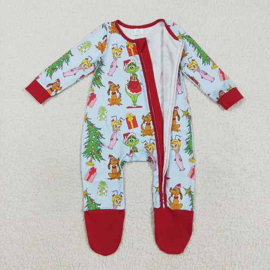 Christmas Red Cartoon long sleeves Baby Romper LR2478