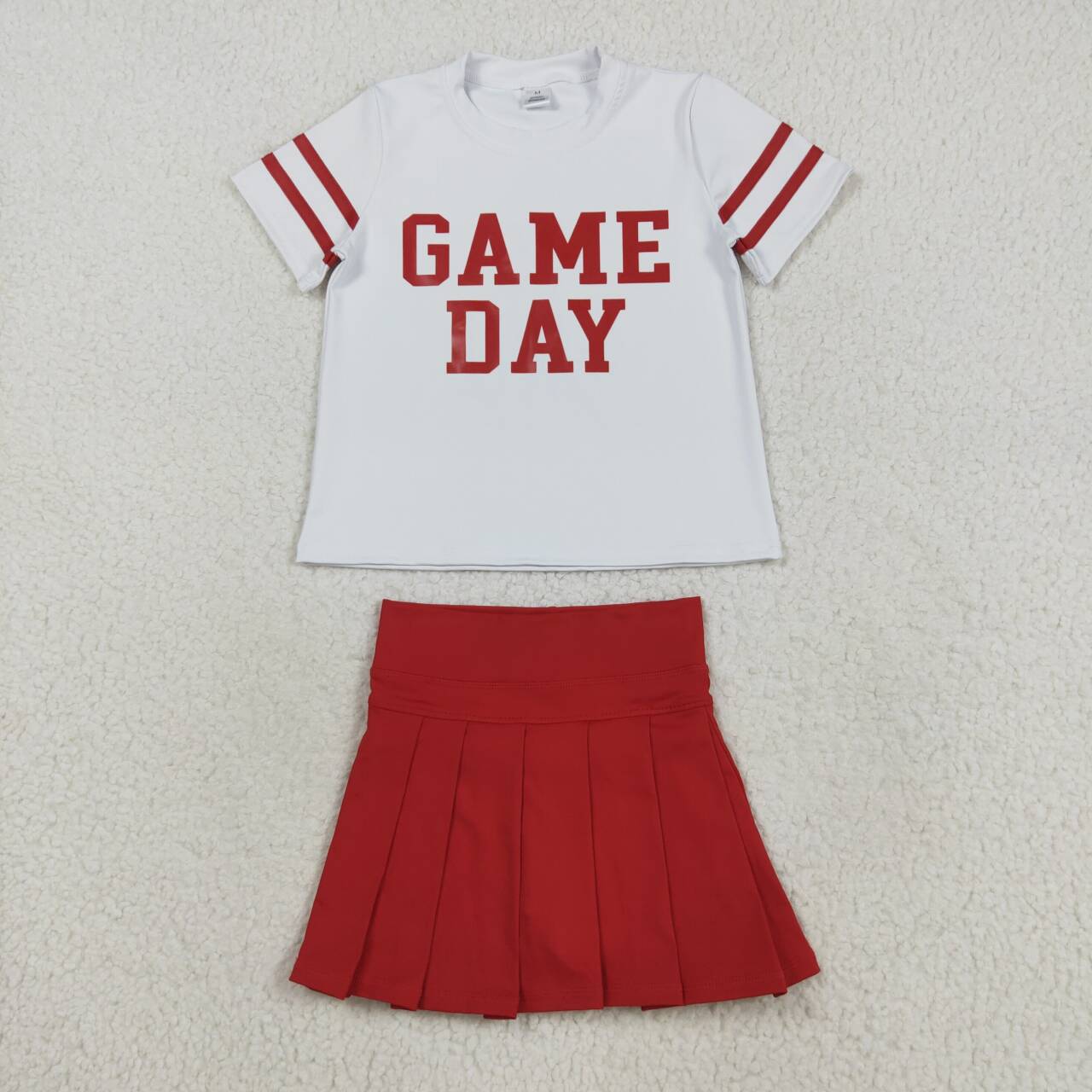 Red game day Active Short Girls Set GSD2742