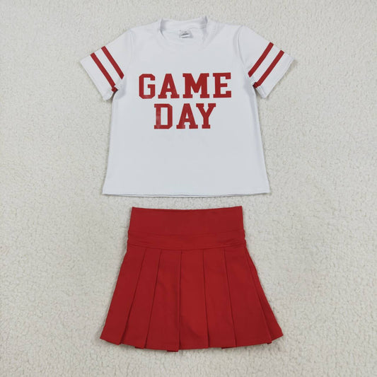Red game day Active Short Girls Set GSD2742