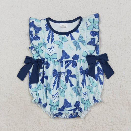 Blue bow baby romper SR3121