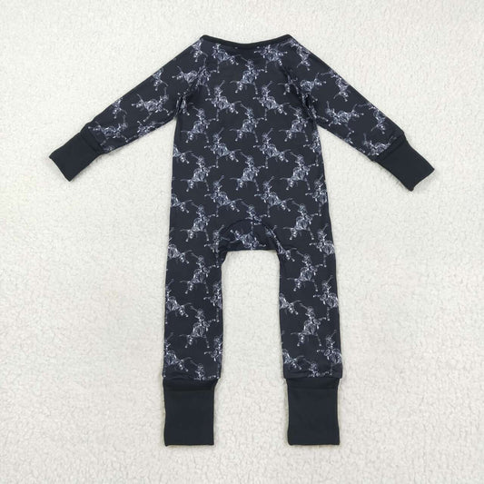Halloween black long sleeves Baby Romper LR2466