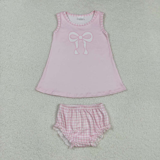 Pink Bow Girls ‘s bummies outfit GBO0469