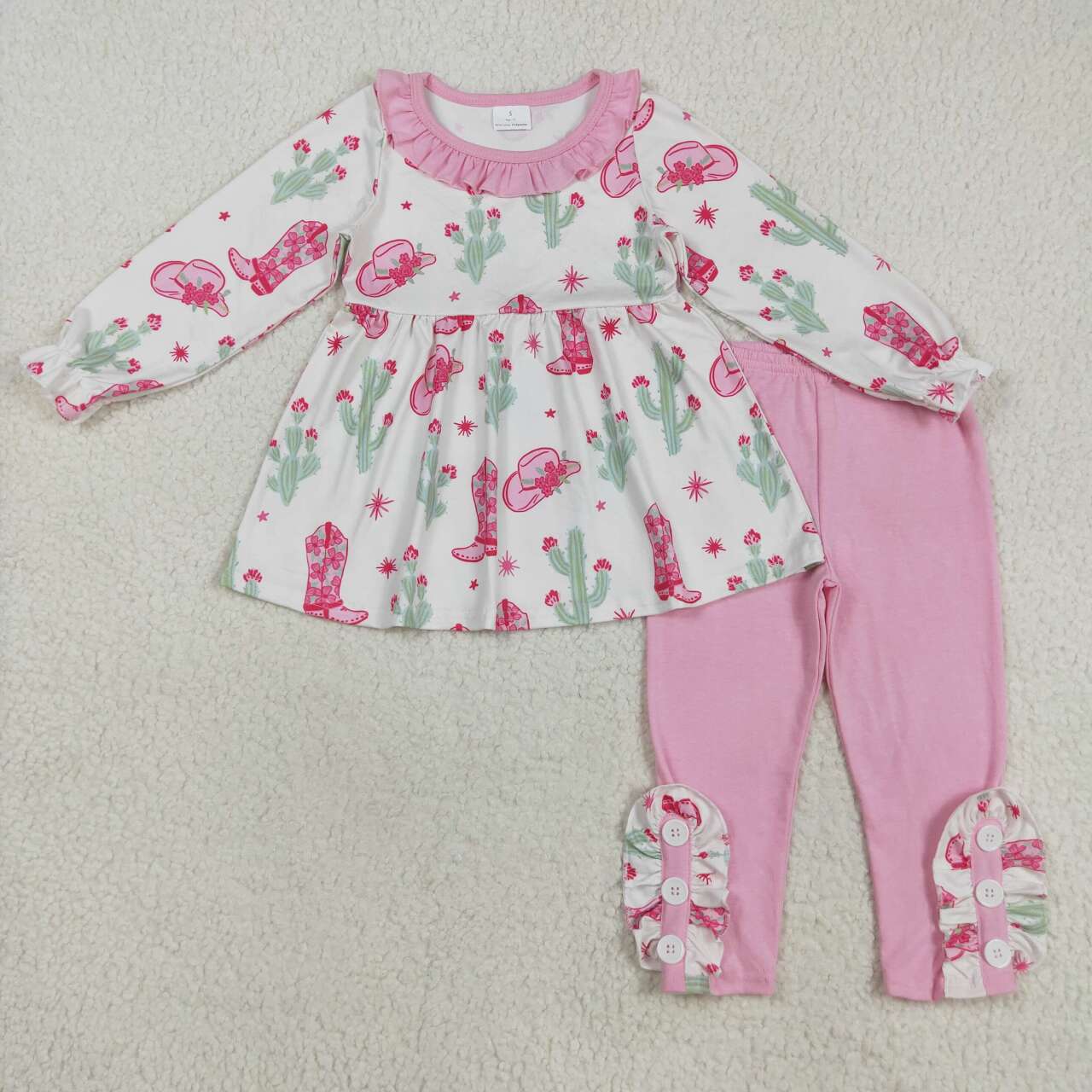 Western Cactus Hat Boots Girls Set GLP2367