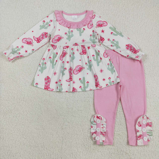 Western Cactus Hat Boots Girls Set GLP2367