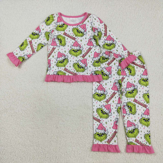 Christmas pink Cartoon long sleeve Pajamas GLP2645