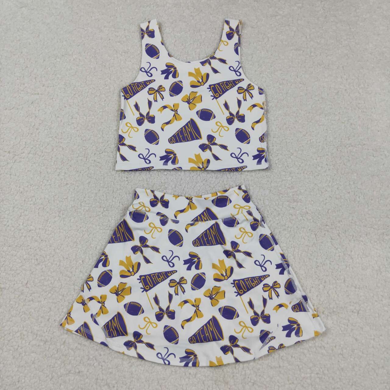 Purple football Bow athletic Girls Skort GSD2690