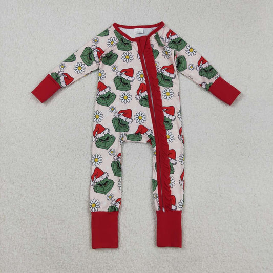 Christmas Red Cartoon long sleeves Baby Romper LR2489