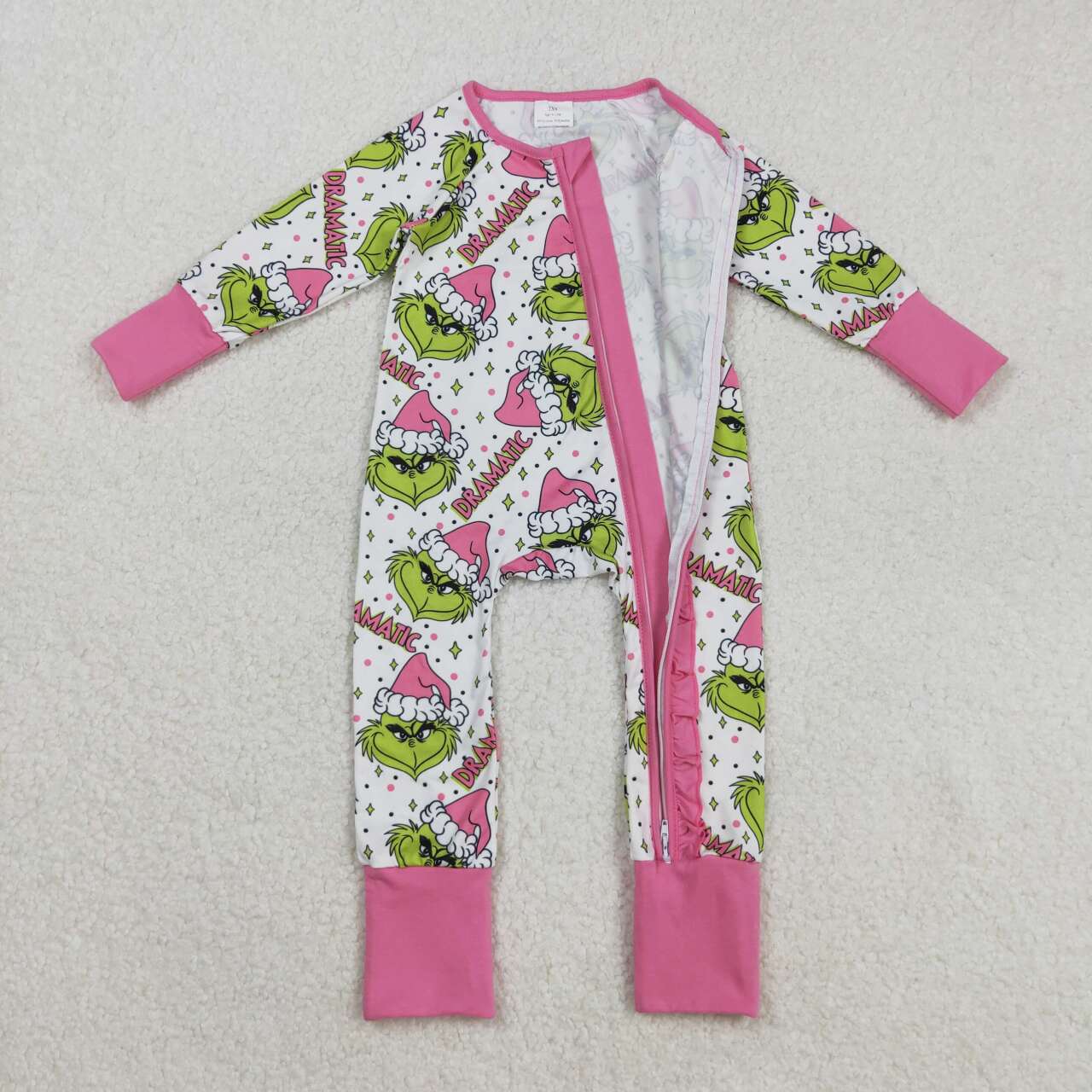 Christmas Green Cartoon long sleeves Baby Romper LR2495