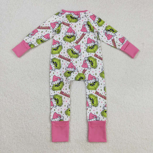 Christmas Green Cartoon long sleeves Baby Romper LR2495