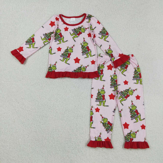 Christmas Pink Cartoon long sleeve Pajamas GLP2646