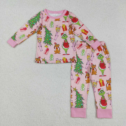 Christmas Pink Cartoon long sleeve Pajamas GLP2591