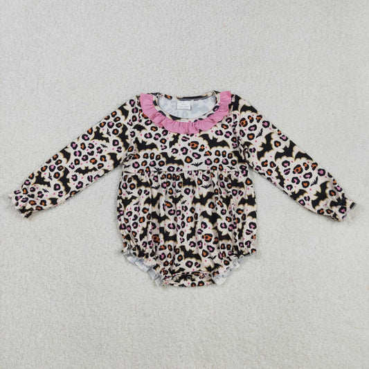 Leopard bat long sleeve Baby Romper LR2473