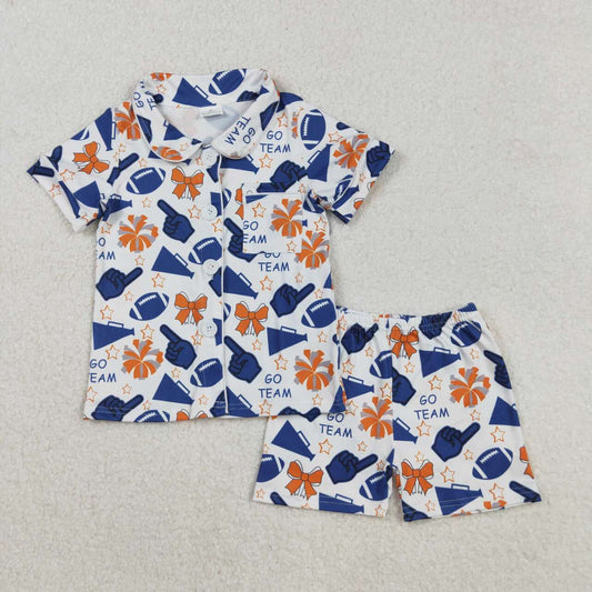 Football Blue Go Team Kids Pajamas GSSO2675