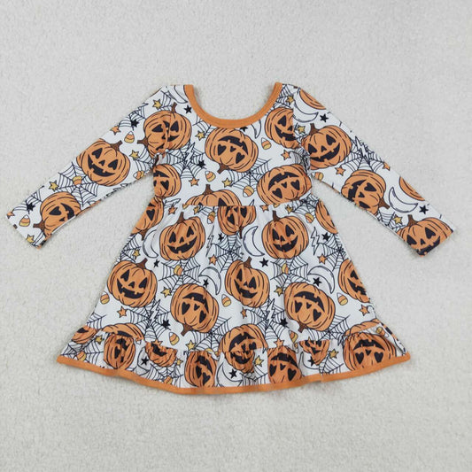 halloween pumpkin Girls Dress GLD1258